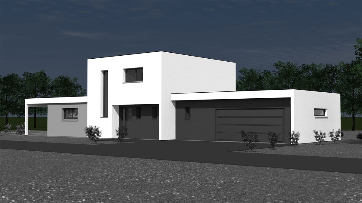 Maison d'architecte contemporaine à toit plat - Nexthome Création